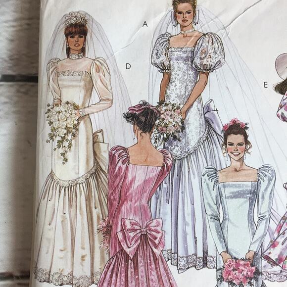 Vintage McCall's 4170 Wedding or Bride's Maids Dress Sewing Pattern 1989 Size 8 - Picture 2 of 12